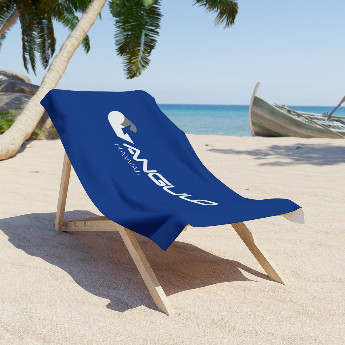 Angulo Hawaii Logo Blue Towel